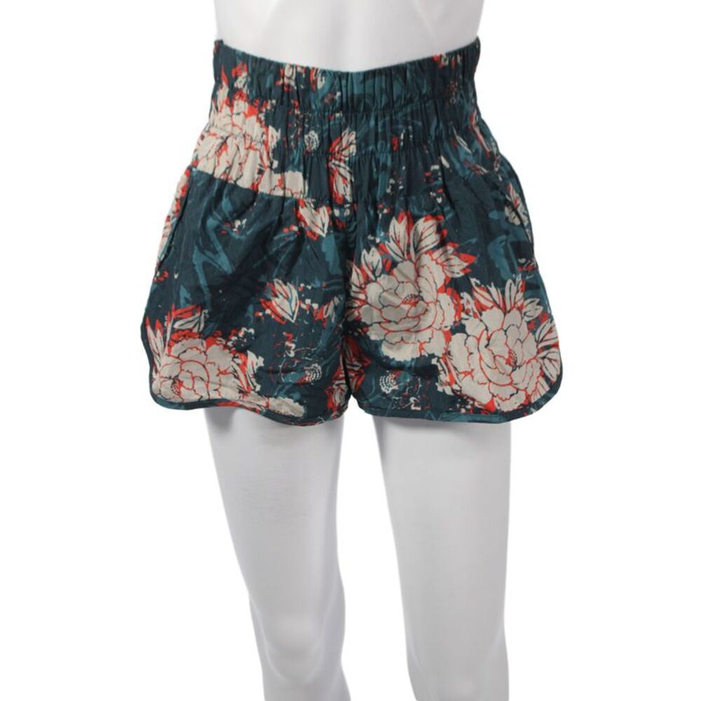 FP Movement Women Athletic Floral Drawstring Polyamide Shorts Size S